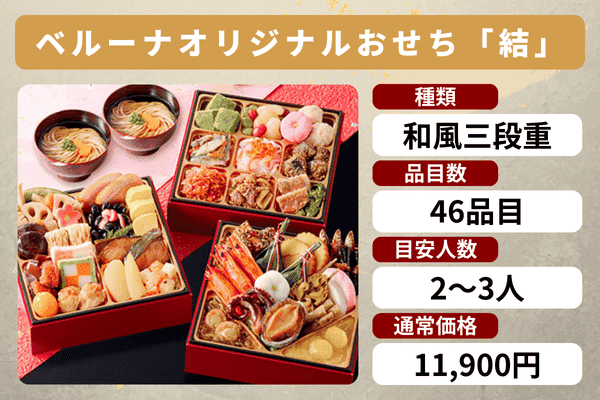 ベルーナグルメのおせち「結」の商品情報