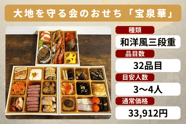 大地を守る会のおせち「宝泉華」の商品情報