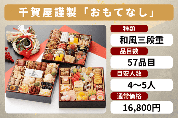 千賀屋のおせち「おもてなし」の商品情報
