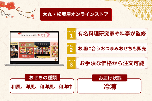 大丸・松坂屋のおせちの特徴