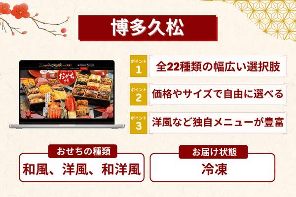 博多久松のおせちの特徴