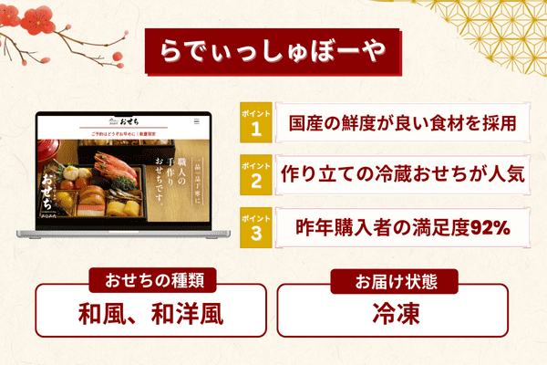 らでぃっしゅぼーやのおせちの特徴